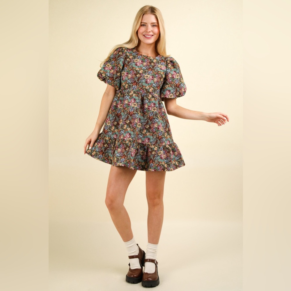Floral Puff Sleeve Dress